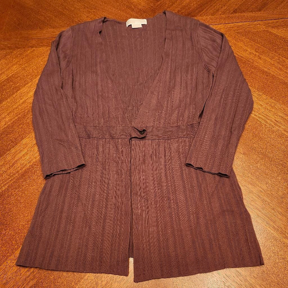 Women's Michael Kors Brown Ribbed Cardigan M B1